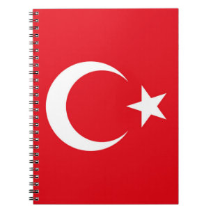 Caderno Espiral Bandeira da Turquia