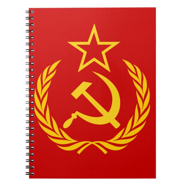 Caderno Espiral Bandeira da União Soviética (Frente)