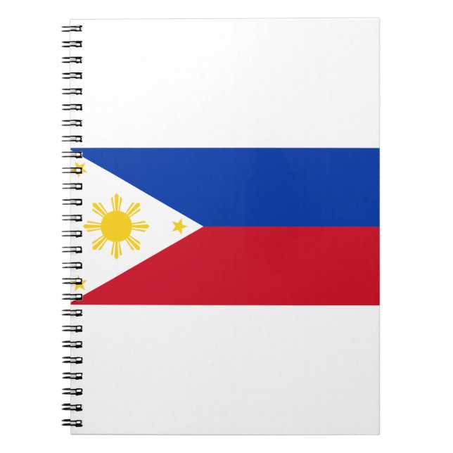 Caderno Espiral Bandeira das Filipinas (Frente)