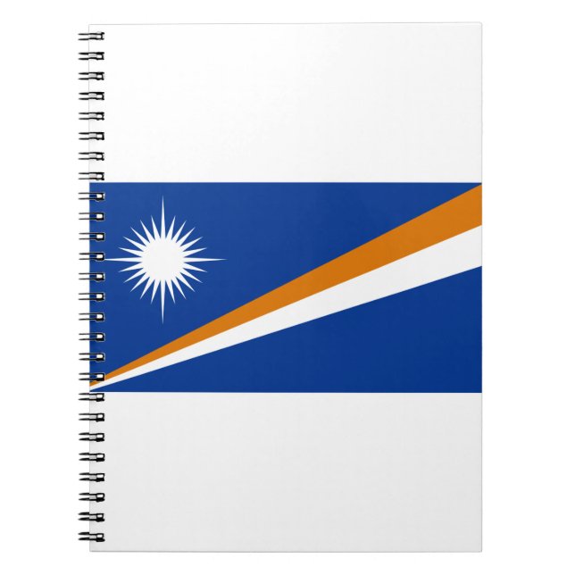 Caderno Espiral Bandeira das Ilhas Marshall (Frente)