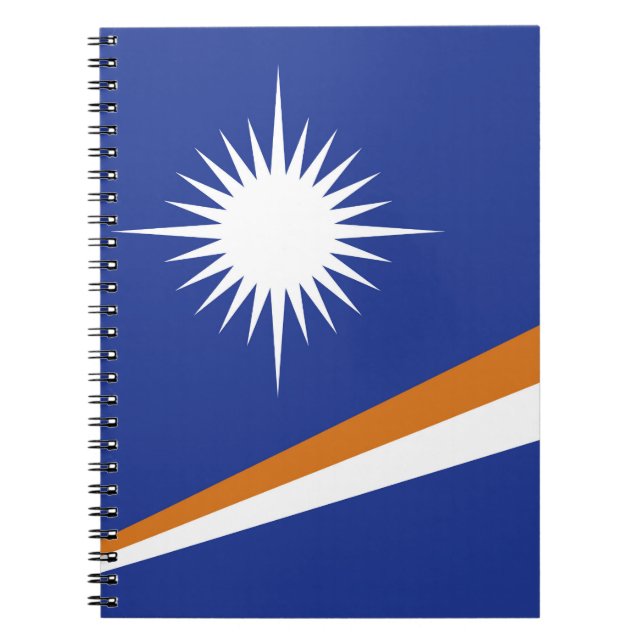 Caderno Espiral bandeira das Ilhas Marshall (Frente)