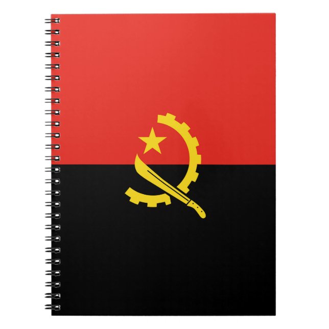 Caderno Espiral Bandeira de Angola (Frente)