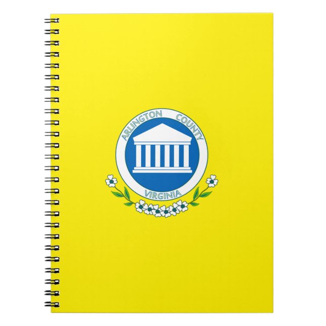 Caderno Espiral Bandeira de Arlington (Virgínia) (Frente)