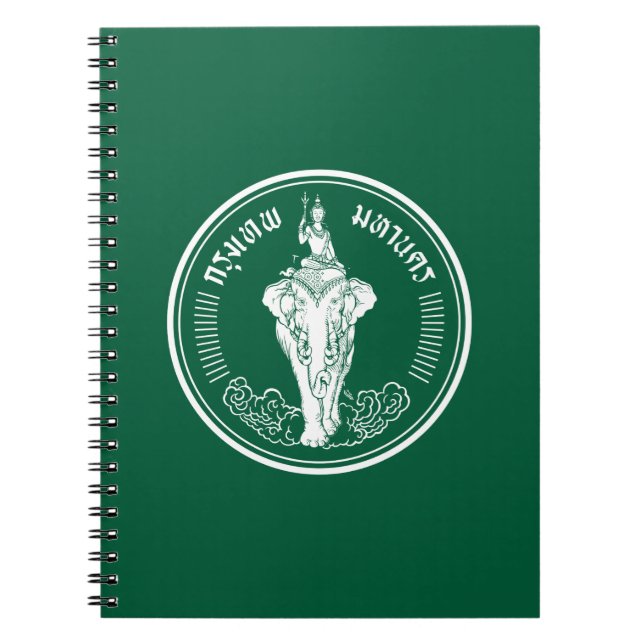 Caderno Espiral Bandeira de Bangkok, Tailândia (Frente)