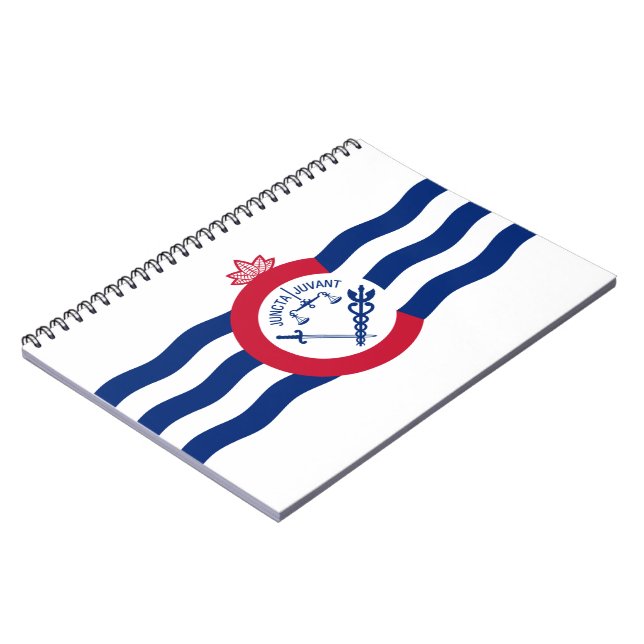 Caderno Espiral Bandeira de Cincinnati (Ohio) (Left Side)