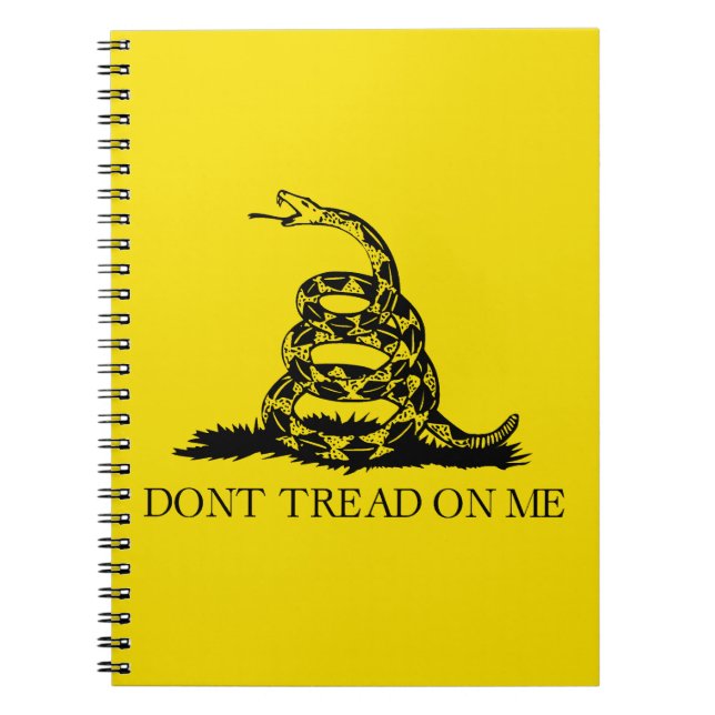 Caderno Espiral Bandeira de Gadsden Rattlesnake: Guerra Revolucion (Frente)
