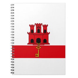 Caderno Espiral Bandeira de Gibraltar
