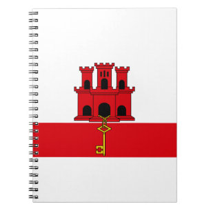 Caderno Espiral Bandeira de Gibraltar