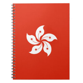 Caderno Espiral Bandeira de Hong Kong