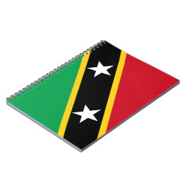 Caderno Espiral Bandeira de Kitts e Nevis Santos (Caribe)