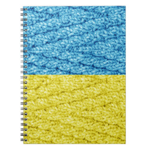 Caderno Espiral Bandeira de malha da Ucrânia
