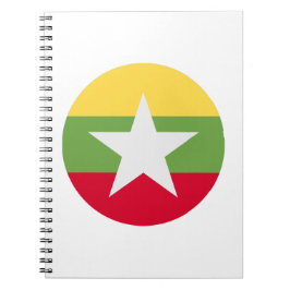 Caderno Espiral Bandeira de Mianmar