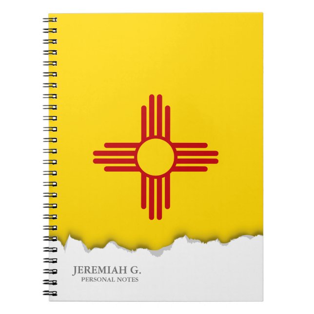 Caderno Espiral Bandeira de New mexico (Frente)