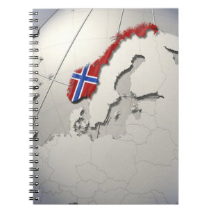 Caderno Espiral Bandeira de Noruega