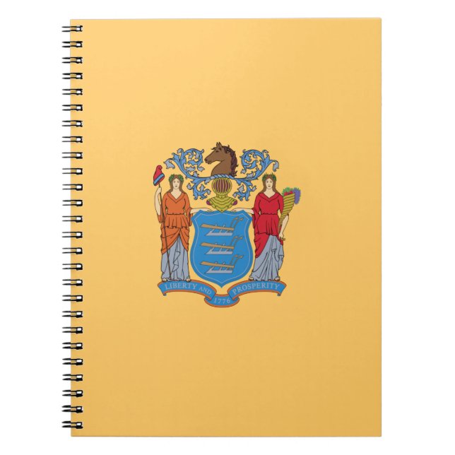 Caderno Espiral Bandeira de Nova Jersey (Frente)