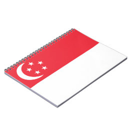Caderno Espiral Bandeira de Singapura