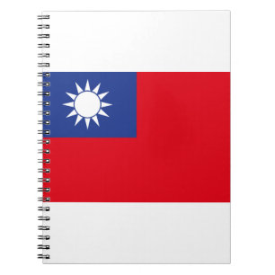 Caderno Espiral Bandeira de Taiwan