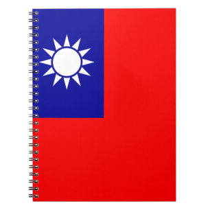 Caderno Espiral Bandeira de Taiwan: República da China, Taipé Chin