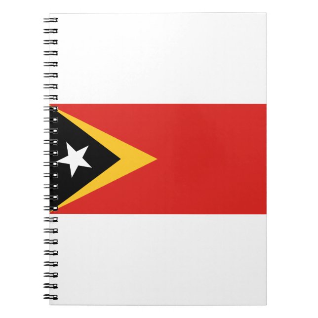 Caderno Espiral Bandeira de Timor-Leste (Frente)