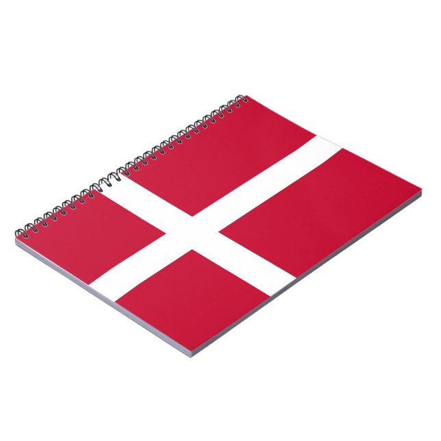 Caderno Espiral Bandeira Dinamarquesa (Left Side)