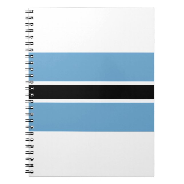 Caderno Espiral Bandeira do Botsuana (Frente)