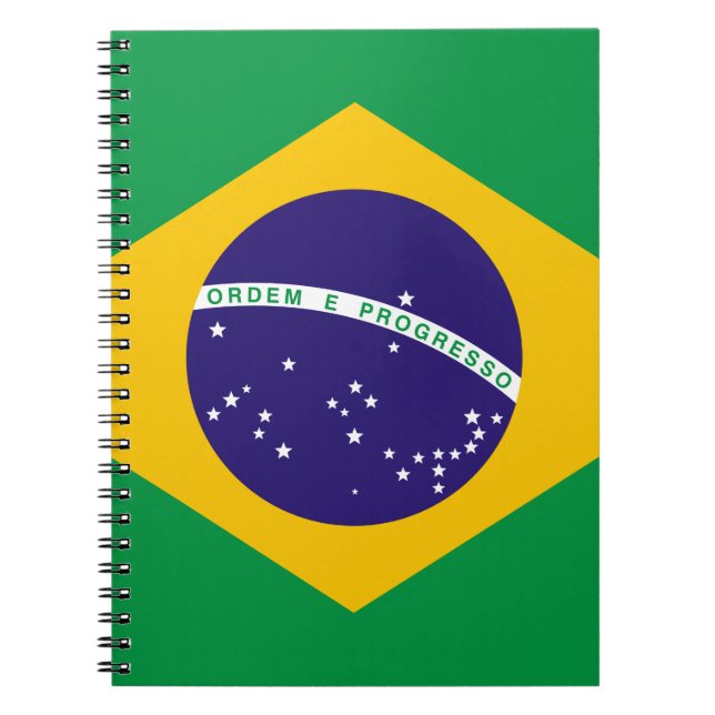 Caderno Espiral Bandeira do Brasil (Frente)