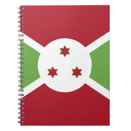 Caderno Espiral Bandeira do Burundi
