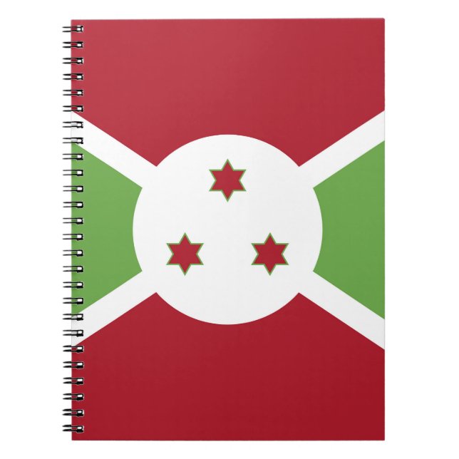 Caderno Espiral Bandeira do Burundi (Frente)