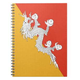 Caderno Espiral Bandeira do Butão