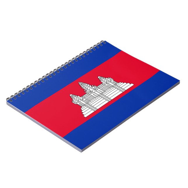 Caderno Espiral Bandeira do Camboja (Left Side)