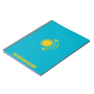 Caderno Espiral Bandeira do Cazaquistão