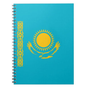 Caderno Espiral Bandeira do Cazaquistão