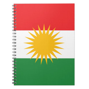 Caderno Espiral Bandeira do Curdistão (Curdistão de Alay ou Alay