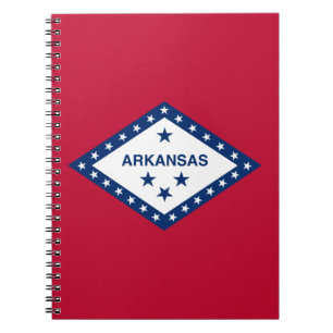 Caderno Espiral Bandeira do estado de Arkansas