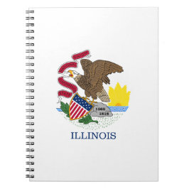 Caderno Espiral Bandeira do Estado de Illinois