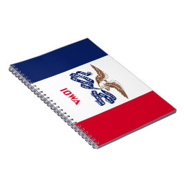 Caderno Espiral Bandeira do Estado de Iowa