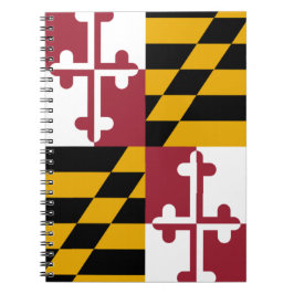Caderno Espiral Bandeira do Estado de Maryland