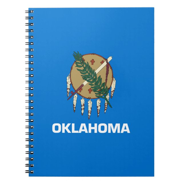 Caderno Espiral Bandeira do Estado de Oklahoma (Frente)