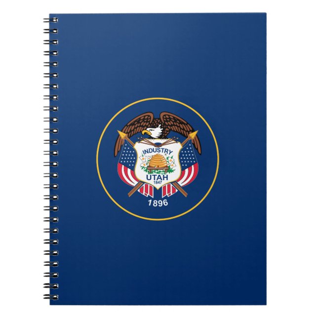 Caderno Espiral Bandeira do Estado de Utah (Frente)