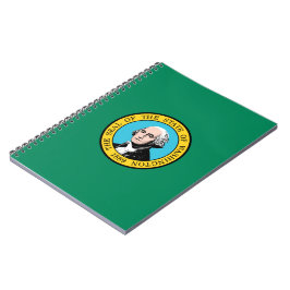 Caderno Espiral Bandeira do Estado de Washington