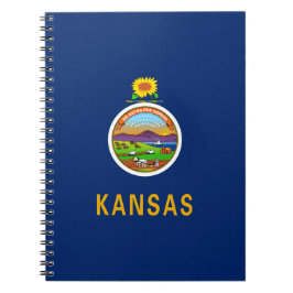 Caderno Espiral Bandeira do Estado do Kansas