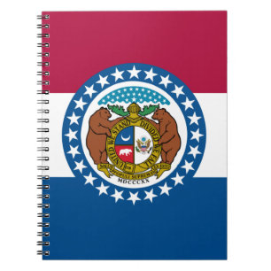 Caderno Espiral Bandeira do Estado do Missouri