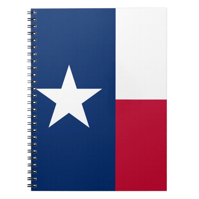 Caderno Espiral Bandeira do Estado do Texas (Frente)