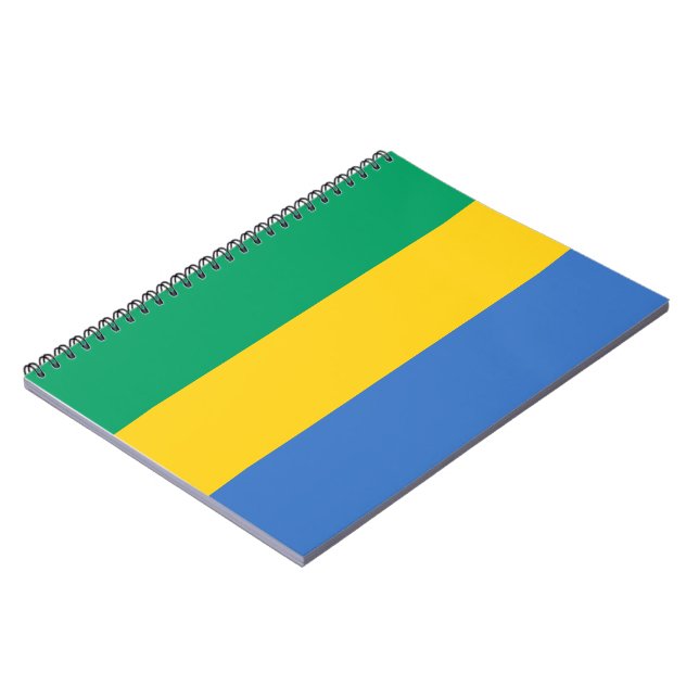 Caderno Espiral Bandeira do Gabão (Gabão) (Left Side)