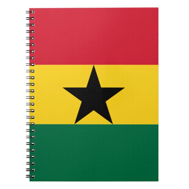 Caderno Espiral Bandeira do Gana (Frente)