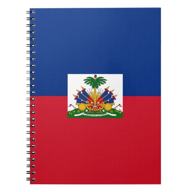 Caderno Espiral Bandeira do Haiti (Frente)