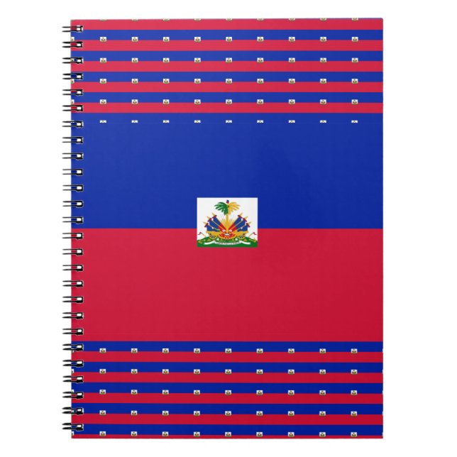 Caderno Espiral Bandeira do Haiti (Frente)
