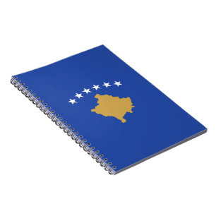 Caderno Espiral Bandeira do Kosovo
