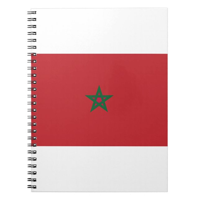 Caderno Espiral Bandeira do Marrocos (Frente)