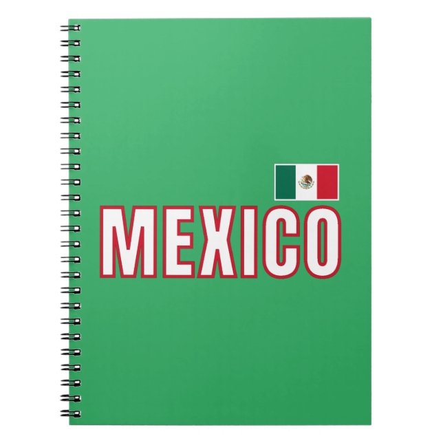 Caderno Espiral Bandeira do México (Frente)